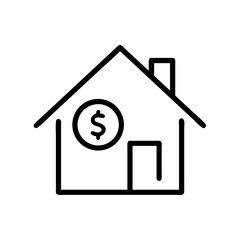 house with coin on transparent background for web and graphic design