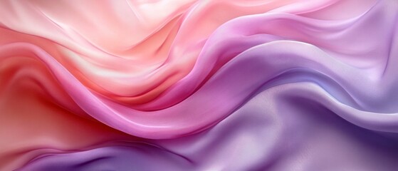 Obraz premium Silken fabric elegantly flows creating a gentle wave, radiating softness and beauty.