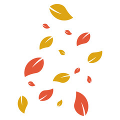 Fototapeta premium Flying Leaves Illustration