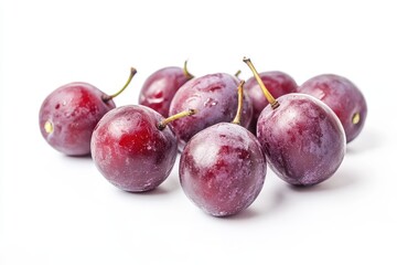 A group of raw almonds isolated on white background perfect for food blogs, recipes, or health content
