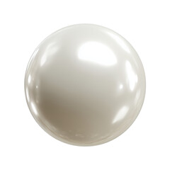 A Pristine, Round Pearl: Exquisitely Polished and Radiantly Glowing , isolated on white background