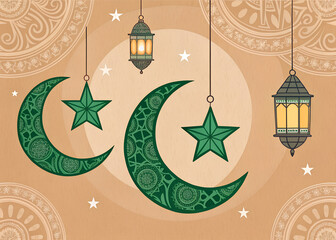 Naklejka premium Colorful Eid Graphic with Elegant Font Style