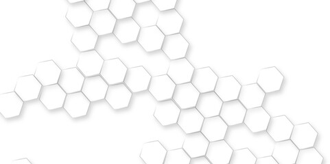 Abstract white hexagon concept background, abstract white geometric mesh cells texture, luxury white hexagon pattern,  light and shadow embossed hexagon, 