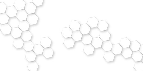 Abstract white hexagon concept background, abstract white geometric mesh cells texture, luxury white hexagon pattern,  light and shadow embossed hexagon, 