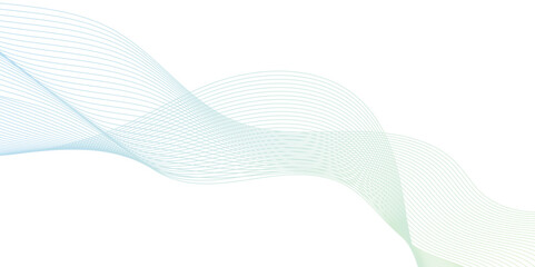  abstract multicolor gradient wave lines vector,   flowing lines with gradient texture, soft Waves in light green Colors, green wave line.