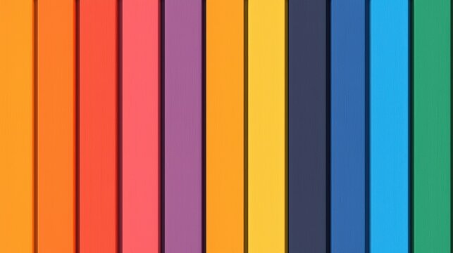 A colorful array of vertical stripes.