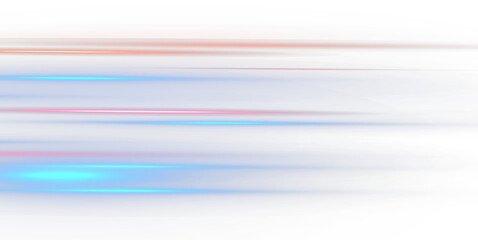 Fototapeta premium Abstract Blue Motion Lines– Speed Light Effect for Banner, Futuristic Energy Stripes, Dynamic Flow Lines, Glowing Vector Trail, Modern Fast Technology Concept.PNG