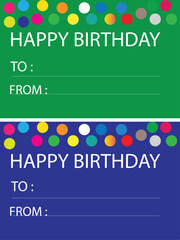 Happy Birthday Gift CARD photo vector print 