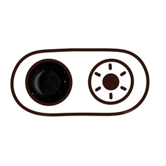 dark mode icon on isolated 