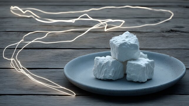 with three molecular bites and ambient light trails