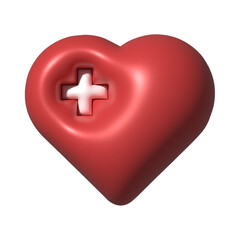 Simple Health Icons with 3d style