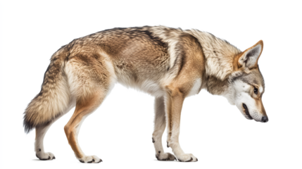 Dog with ear scratch isolated