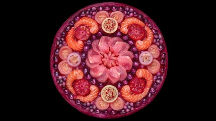 cuisine plated as an intricate geometric art piece