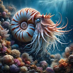 Chambered Nautilus A living fossil the chambered nautilus uses j