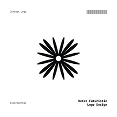 Obraz premium Clean Minimalist Logo with Retro and Futuristic Elements