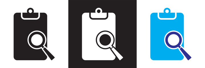 Inspection icon. Vector for websites, mobile interfaces, presentations, banner, visual branding etc. Vector illustration. isolated on white and black background. EPS 10 