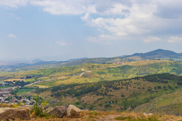 Obraz premium View over the remains of the Roman city of Pergamum known also as Pergamon in Turkey