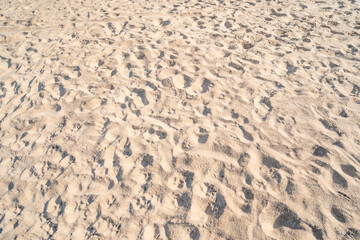 Top view of Fine sand texture natural background Summer and travel background. High quality background