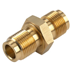 Precision Engineering: A close-up shot of a meticulously crafted brass fitting showcases the intricate details and quality of its design.