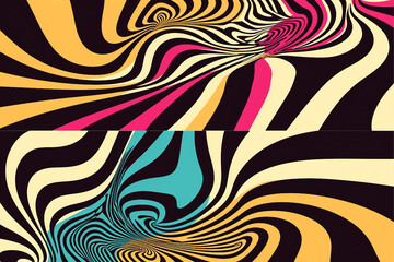 Obraz premium Vintage generative AI design featuring geometric patterns with creative retro aesthetic style