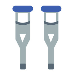 Crutches Vector Design Icon Style