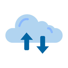 Cloud Backup Vector Design Icon Style