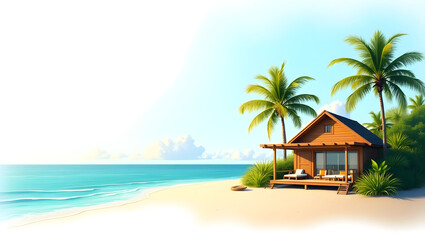 Fototapeta premium tropical beach resort