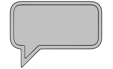 A light gray speech bubble, simple and blank (1)