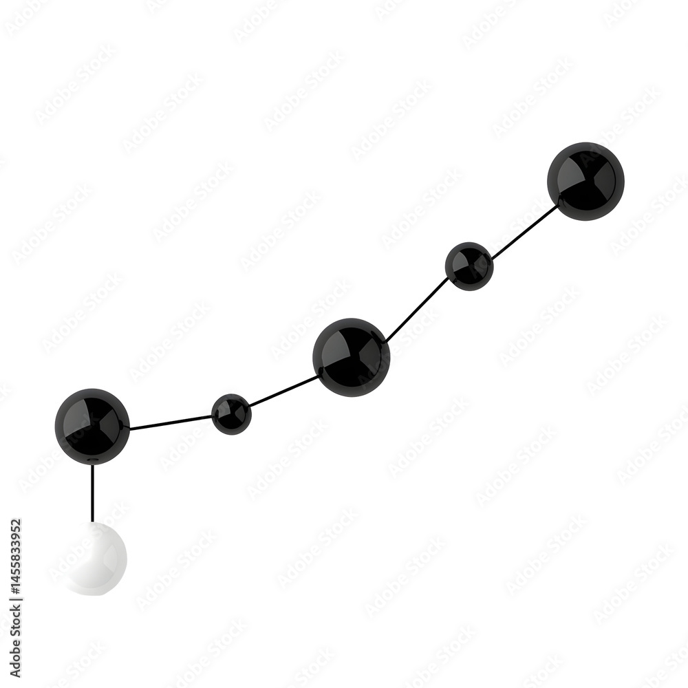 Poster minimalist graph representation with circles and line elements