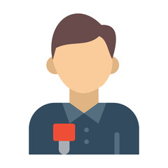 Male Reporter Vector Design Icon Style
