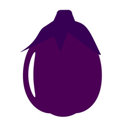 シンプルな丸茄子のイラスト