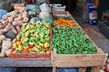 The local market of Nouadhibou, Mauritania, West Africa