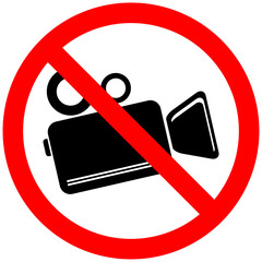N0 camera  sign