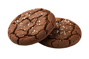 chocolate cookies isolated on white