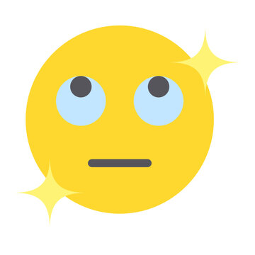 Rolling Eyes Vector Design Icon Style
