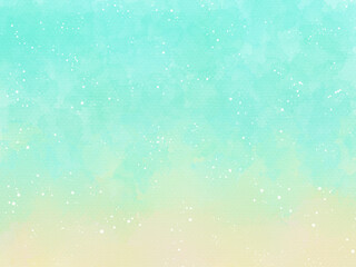 爽やかな水色の水彩背景　浜辺　海　テクスチャ