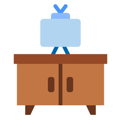 Tv Table Vector Design Icon Style