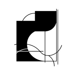 Abstract Line and Geometric Shapes Art Minimal Vector Design Elements