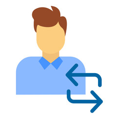 Returning Visitor Vector Design Icon Style