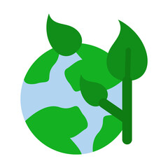 Green Earth Vector Design Icon Style