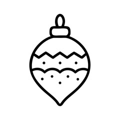 Obraz premium Glass Christmas Ornament Icon Design 