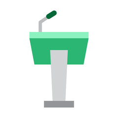 Lecture Stand Vector Flat Icon Design