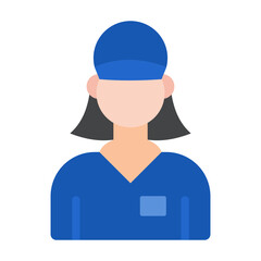 Delivery Women Vector Design Icon Style