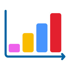 Bar Chart Vector Design Icon Style