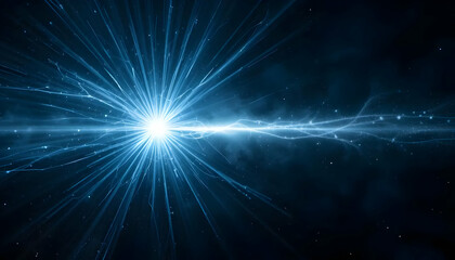 Naklejka premium Radiant Blue Energy Burst Abstract Space Background Image
