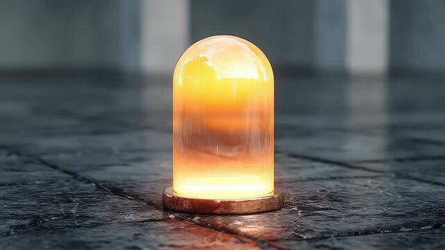 Glowing Glass Dome Reflects Dynamic Sky