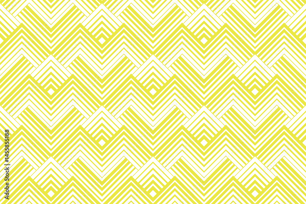 Poster Abstract geometric pattern. A seamless vector background. White and yellow ornament. Graphic modern pattern. Simple lattice graphic design