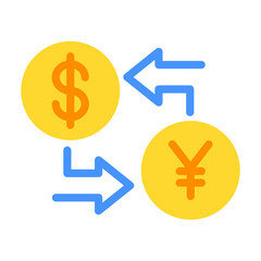Exchange Rate Vector Design Icon Style