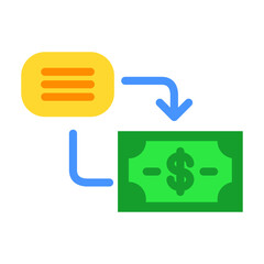 Fototapeta premium Send Money Vector Design Icon Style