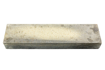 A closeup of Whetstone bricks old work objects against a white background